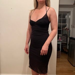 Prada Black Silk Slip Dress - 38